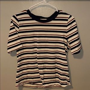 Striped tee.